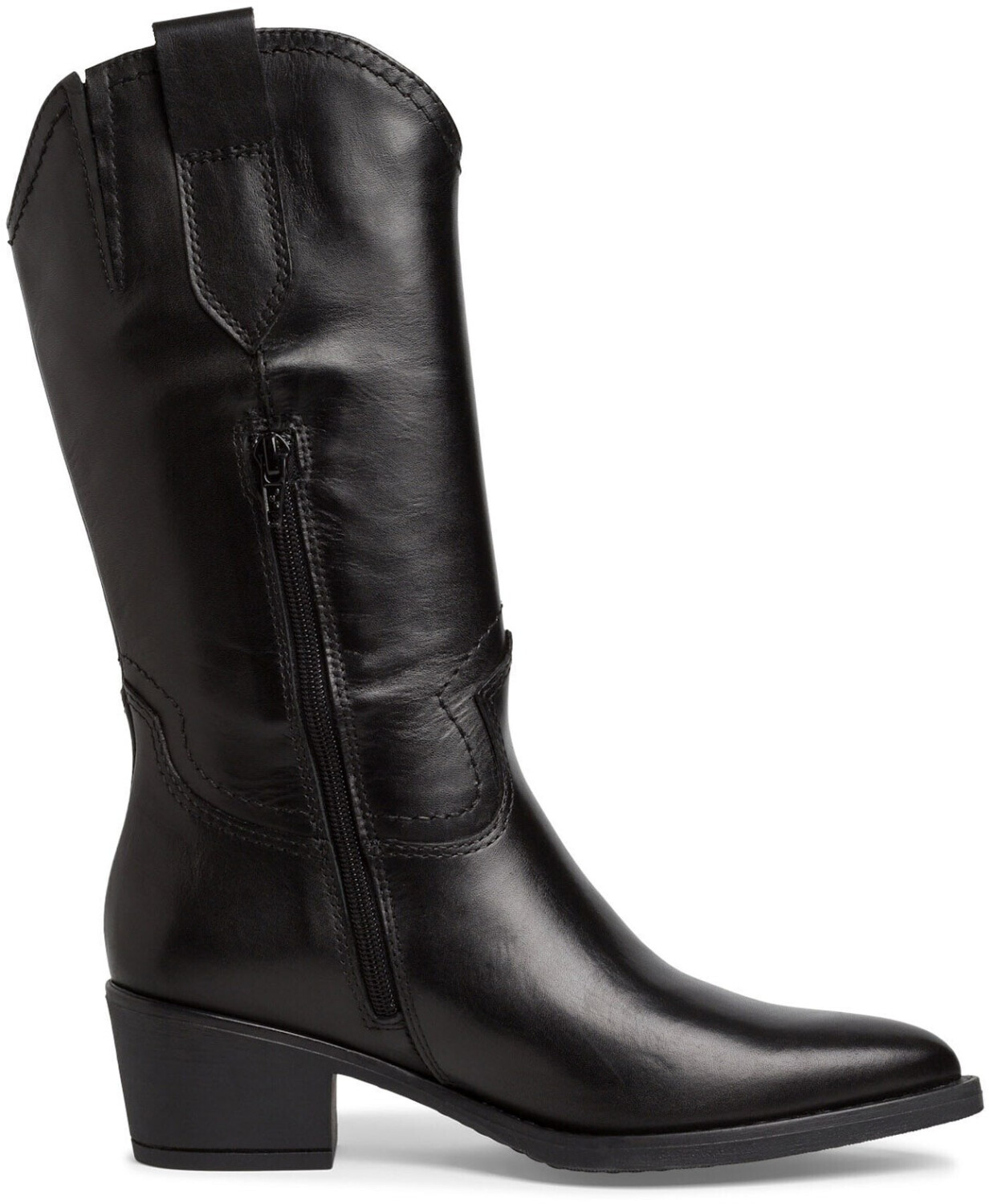 Bild von Tamaris Westernstiefel, Blockabsatz, Langschaftstiefel mit Ziernähten, in spitzer Form