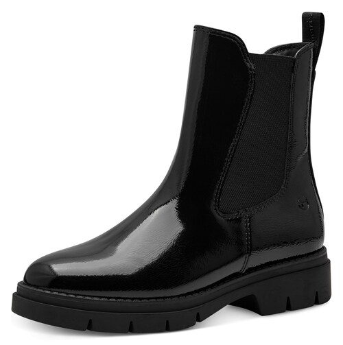 Bild von Tamaris Chelseaboots, Blockabsatz, Stiefelette, Businessschuh, Schlupfboots, T-Logoprägung