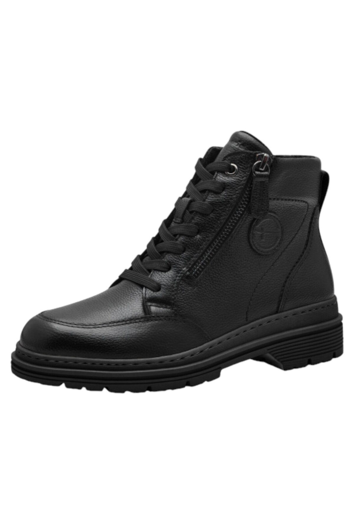 Bild von Tamaris Sportliche Stiefelette 1-25235-43 Schwarz 001 Schwarzes Leder Mit Touch-it & Abnehmbarer Socke für Damen - 37
