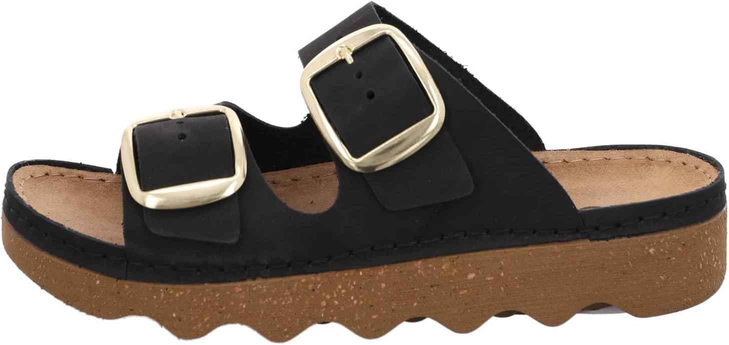 Bild von Rohde FOGGIA-D Damen, Frauen, Pantoletten, Slipper,Slides,Sandalen,Sommerschuhe,Freizeitschuhe,Sommerschuhe,sommerclogs,SCHWARZ,37 EU