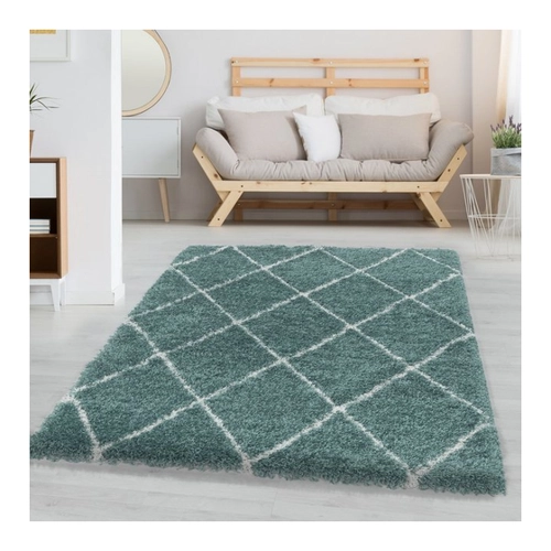 Bild von Carpettex Hochflor-Teppich Rauten Design – Gemütlichkeit für Ihr Zuhause
