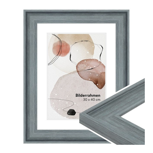 Bild von WANDStyle Bilderrahmen H230 – Blaugrau im klassischen Design