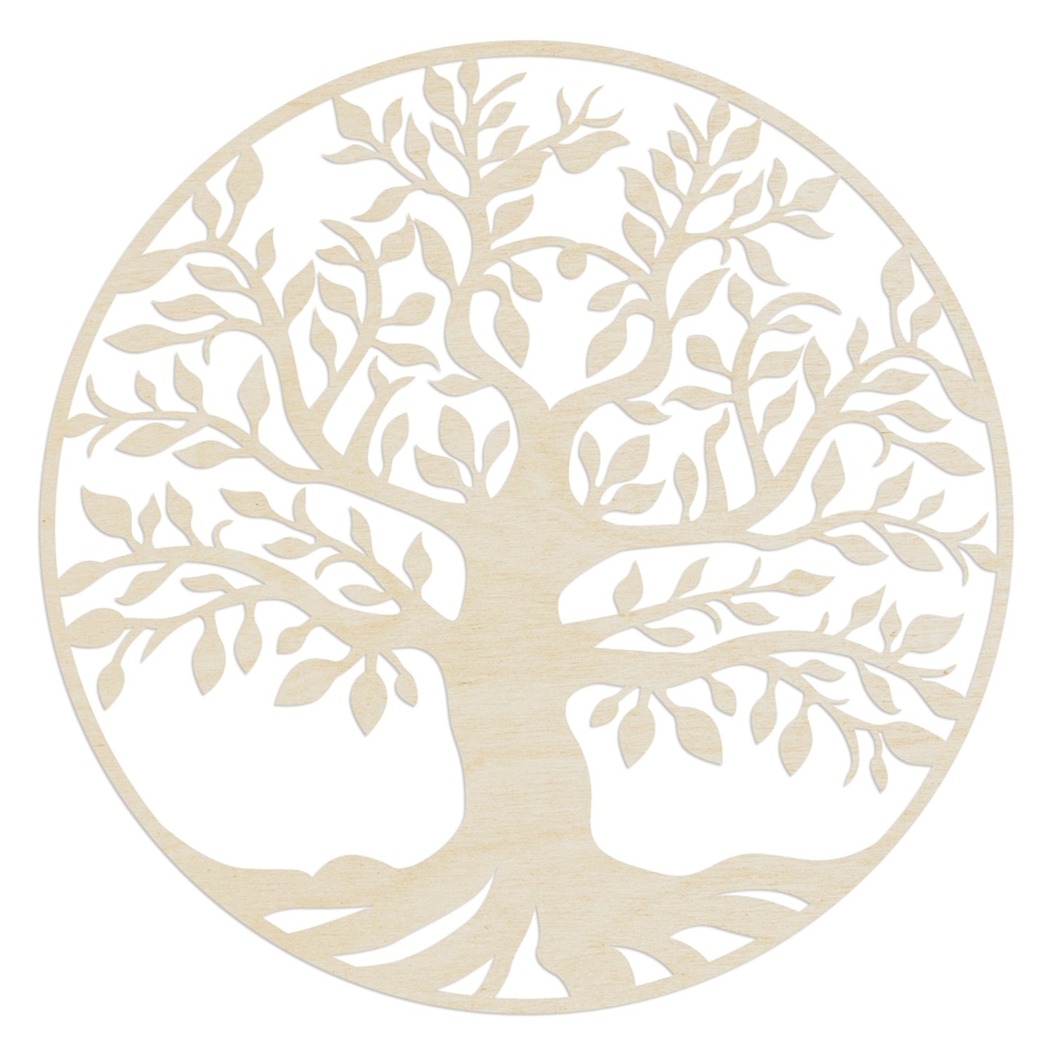 Bild von WANDStyle Wanddeko aus Holz Baum des Lebens 30 x 30 cm in der Farbe Pappel