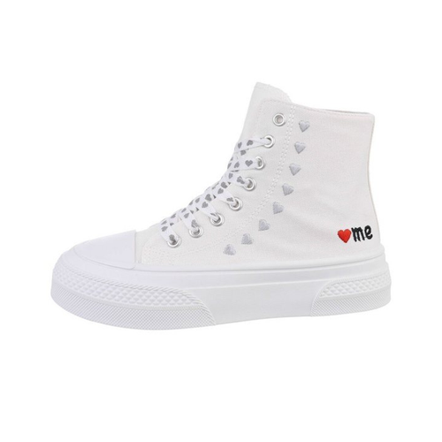 Bild von Ital-Design Damen High-Top Freizeit Sneakerboots in Weiß