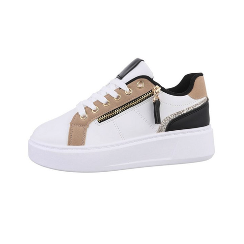 Bild von Ital-Design Damen Low-Top Freizeit Sneaker (86016609) Keilabsatz in Weiß