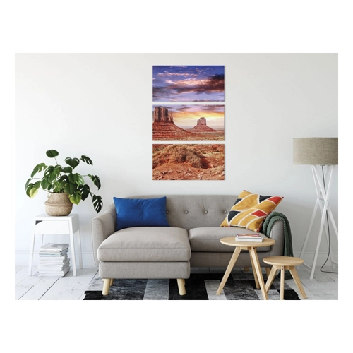 Bild von Pixxprint Leinwandbild Utah Monument Valley – 3Teiler (120x80cm)