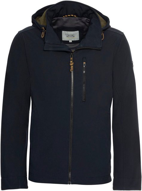 Bild von camel active Herren Wind- und Wasserabweisende Softshell-Jacke mit Abnehmbarer Kapuze Dunkelblau menswear-60
