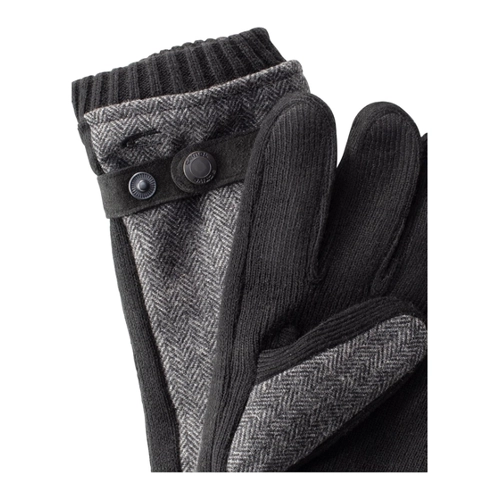 Bild von camel active Strickhandschuhe mit Lederriemen in Wolloptik