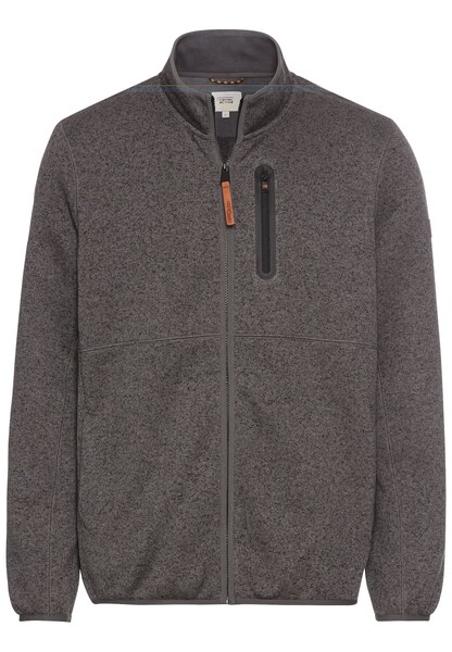 Bild von camel active Strickjacke, in melierter Optik und mit Stehkragen
