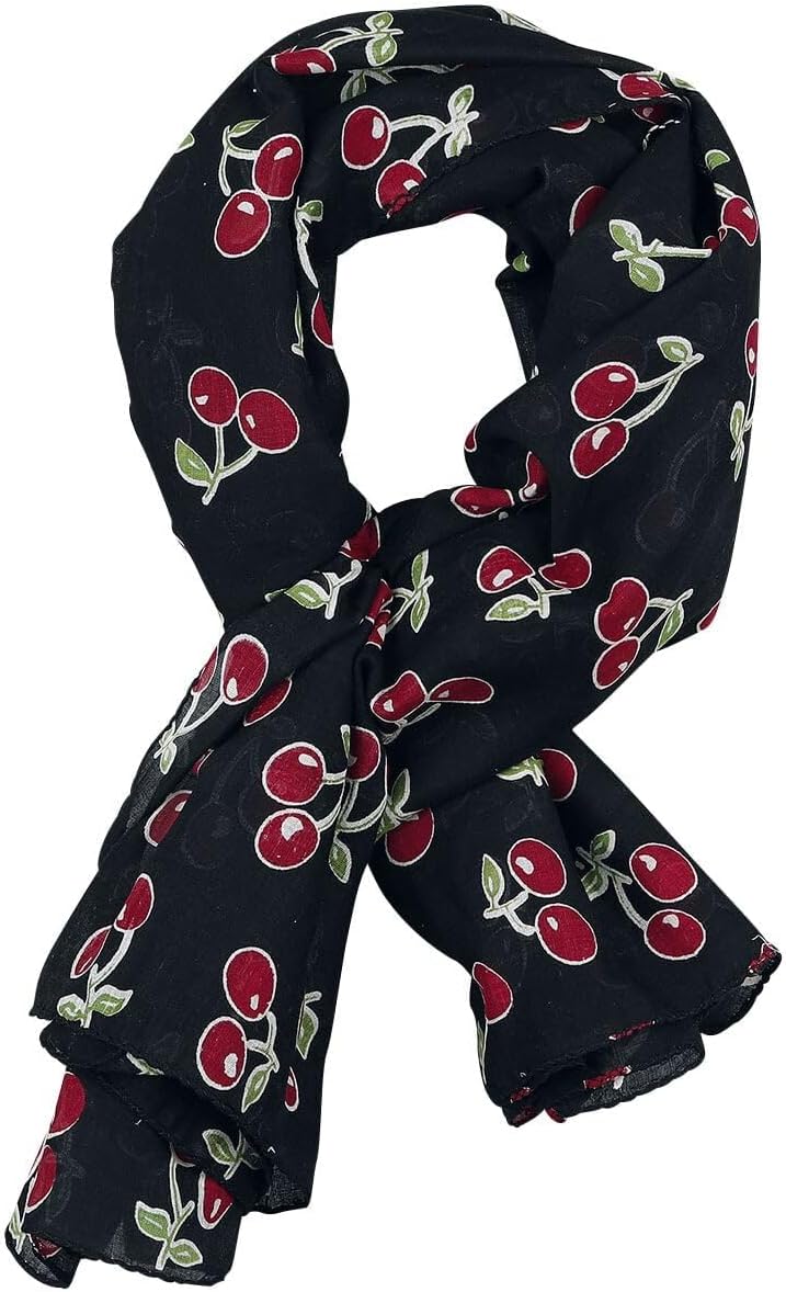 Bild von Rock Daddy Rockabella Cherrys Tuch Frauen Tuch schwarz/grün/rot