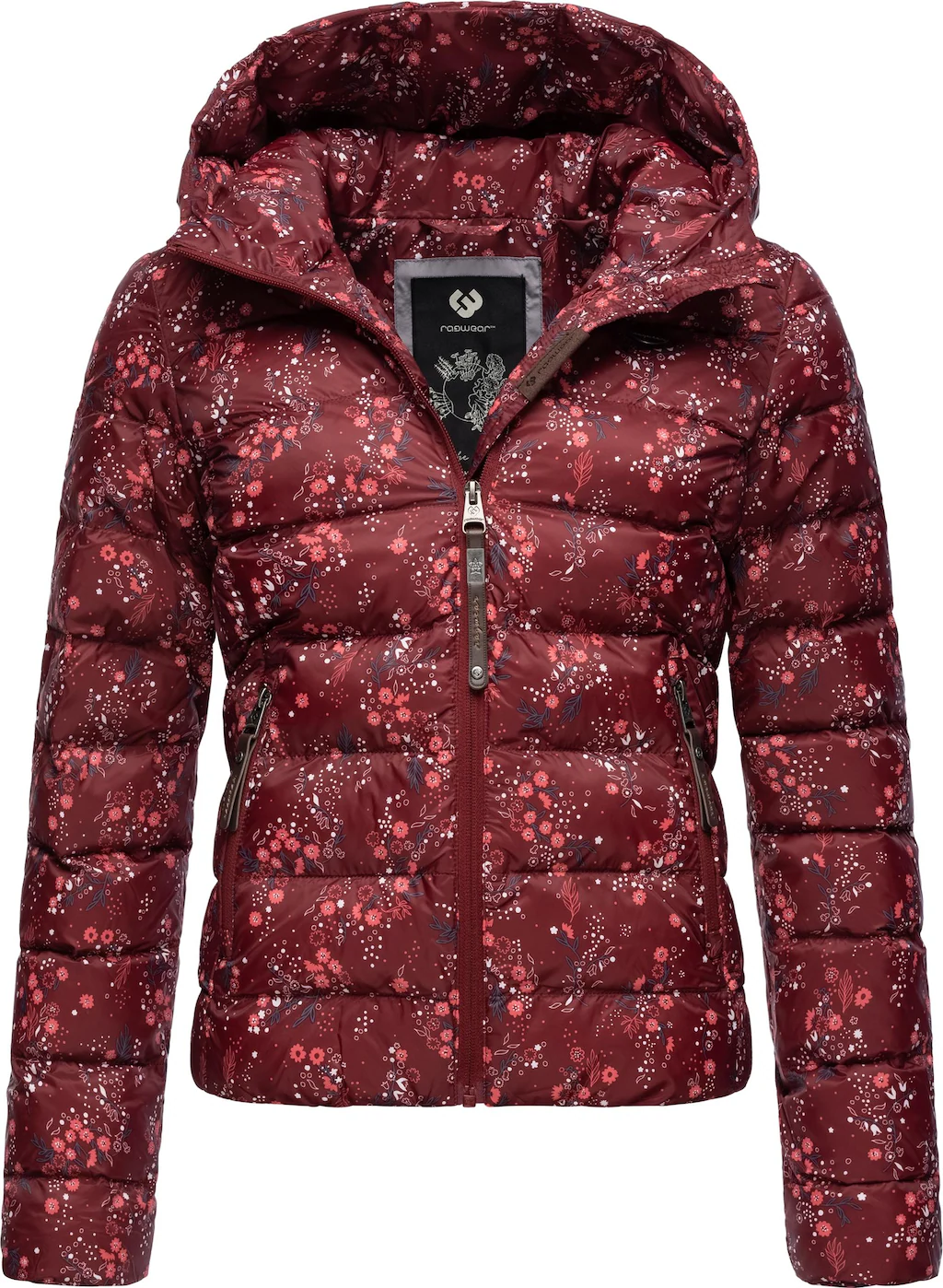 Bild von Ragwear Steppjacke "Tiasa", mit Kapuze, Geblümte Winterjacke mit Kapuze