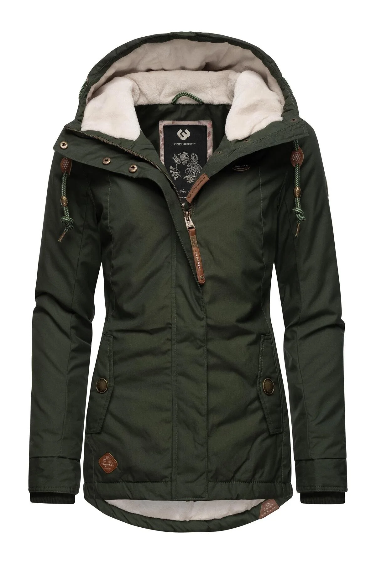 Bild von Ragwear Winterjacke Monade Damen Winterparka mit Kapuze und m. Fleece gefüttert