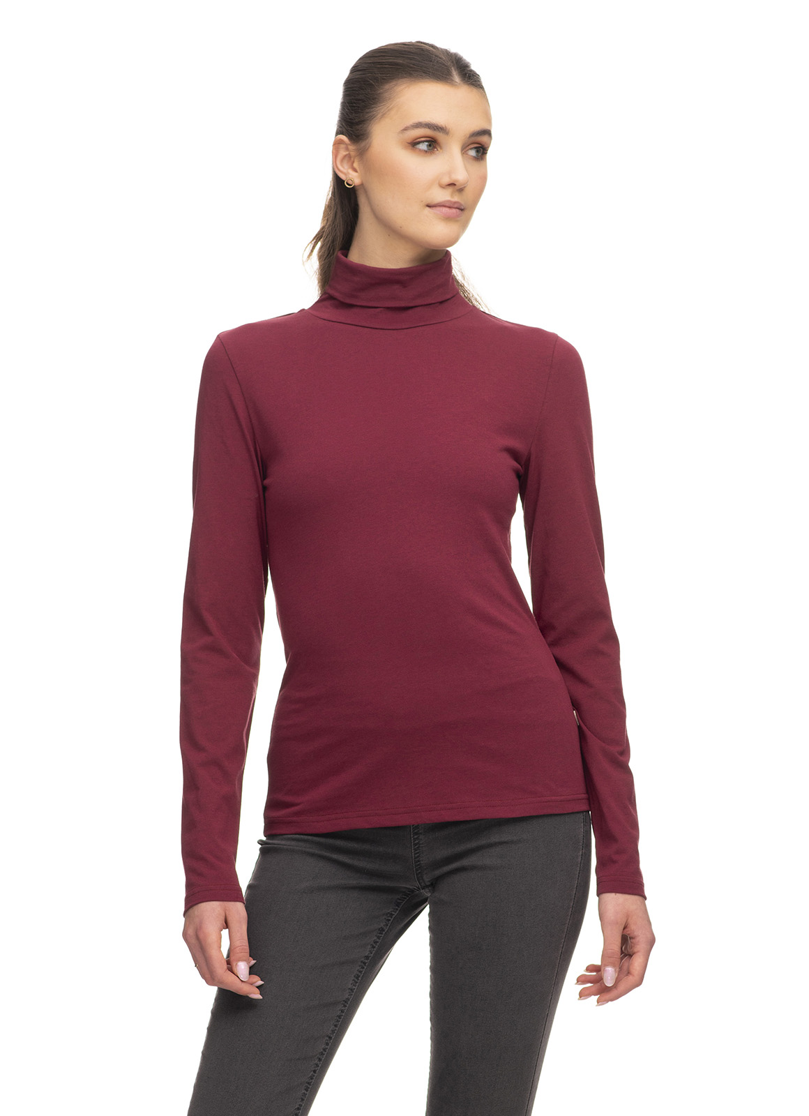 Bild von Ragwear Langarmshirt Marysa Organic Gots weinrot