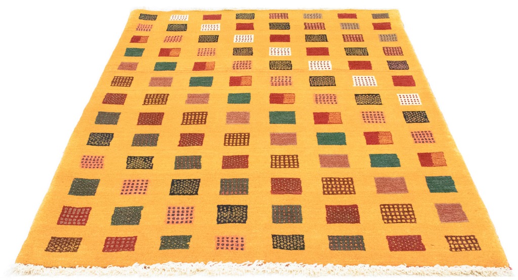 Bild von morgenland Wollteppich "Loribaft Teppich handgeknüpft gold", rechteckig, 18 mm Höhe, handgeknüpft