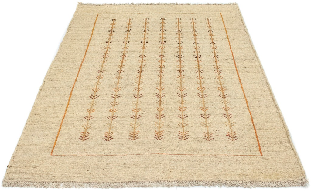 Bild von morgenland Wollteppich "Gabbeh Teppich handgeknüpft beige", rechteckig, 18 mm Höhe, handgeknüpft