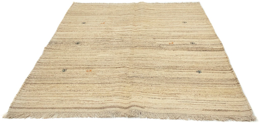Bild von morgenland Wollteppich "Gabbeh Teppich handgeknüpft beige", rechteckig, 18 mm Höhe, handgeknüpft