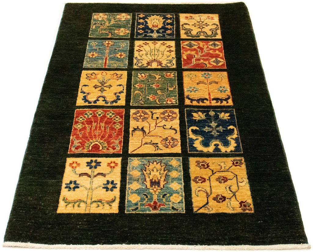 Bild von morgenland Wollteppich "Bachtiari Teppich handgeknüpft schwarz", rechteckig, 8 mm Höhe