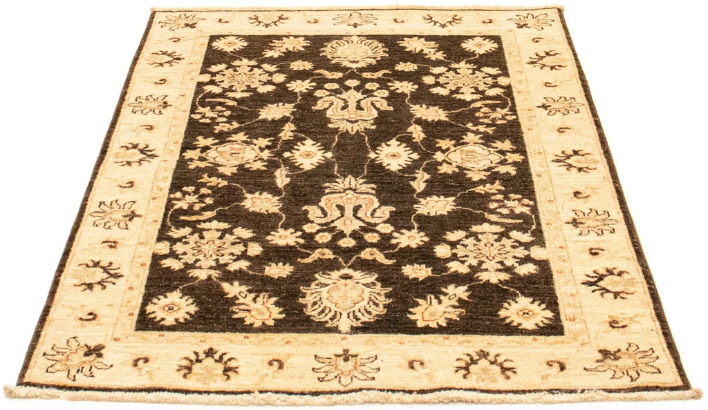 Bild von morgenland Wollteppich "Ziegler Teppich handgeknüpft braun", rechteckig, 8 mm Höhe