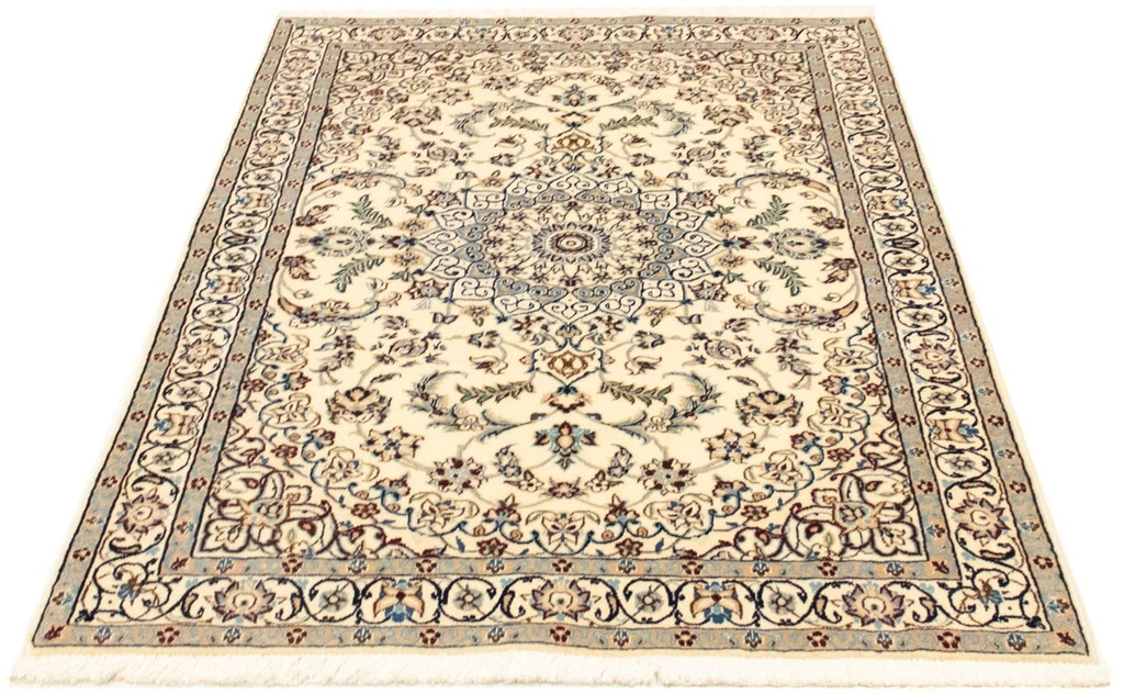 Bild von morgenland Wollteppich "Nain 9la Teppich handgeknüpft beige", rechteckig, 8 mm Höhe