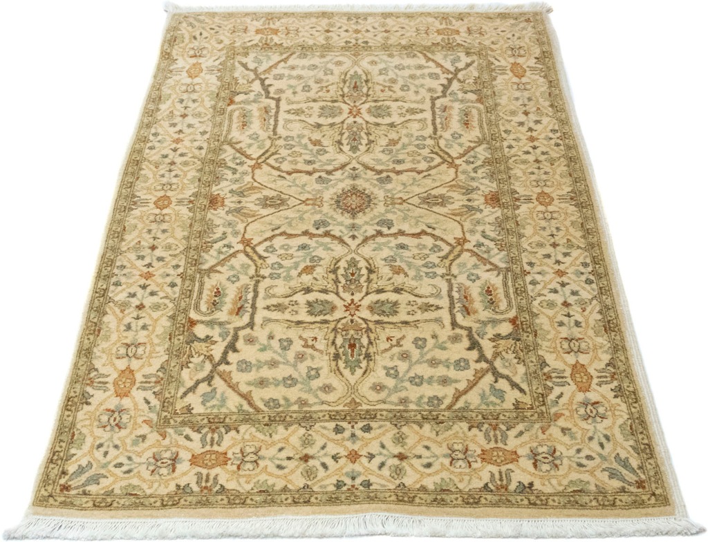 Bild von morgenland Wollteppich "Farahan Teppich handgeknüpft beige", rechteckig, 7 mm Höhe