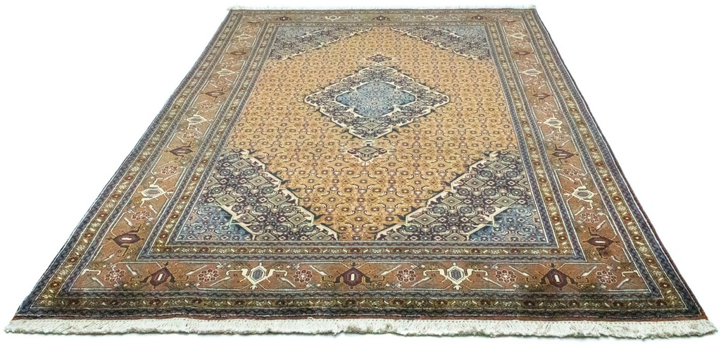 Bild von morgenland Wollteppich "Maschad Teppich handgeknüpft rost", rechteckig, 12 mm Höhe