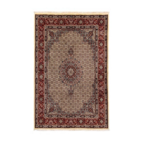Bild von Eleganter morgenland Wollteppich Moud Medaillon Beige