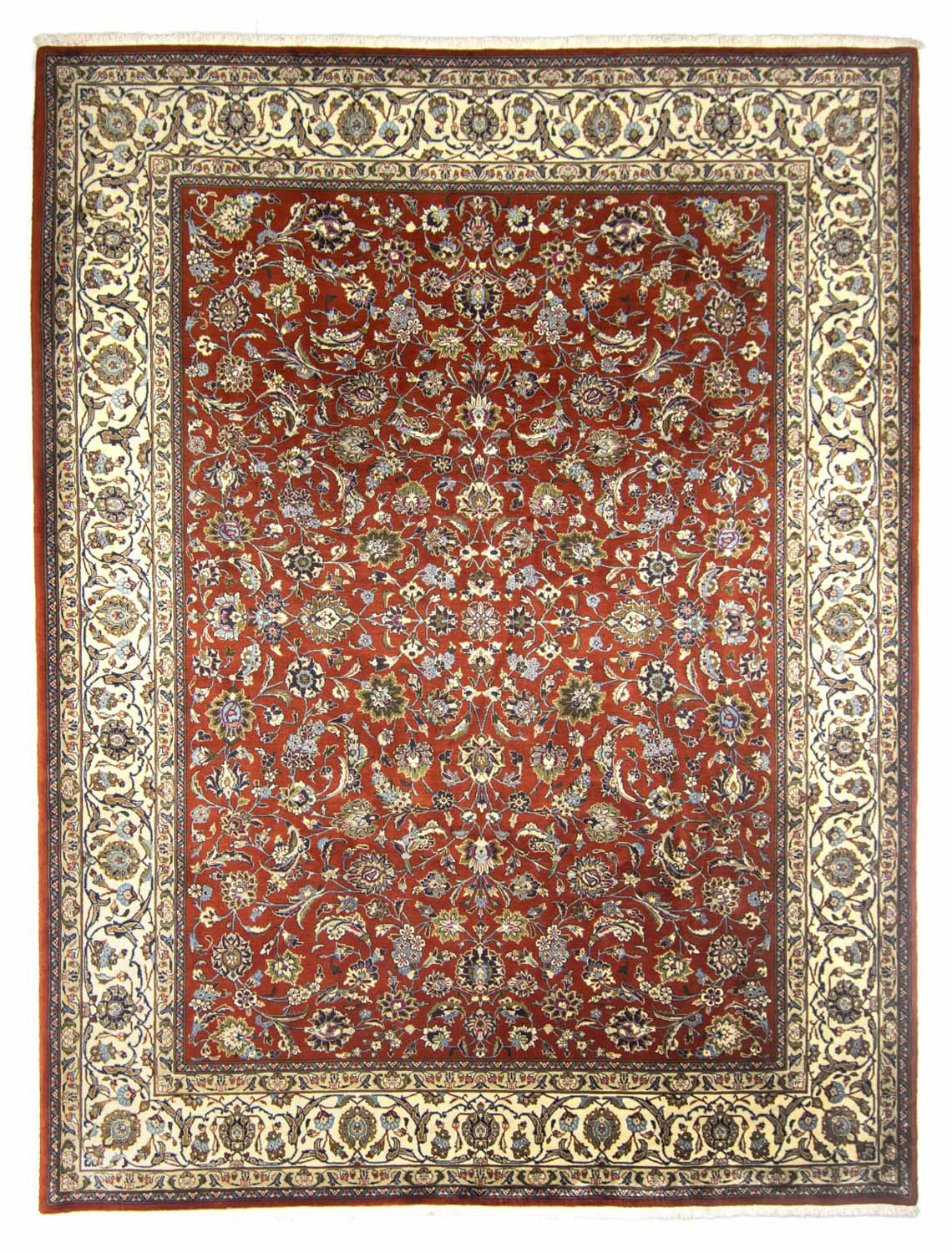 Bild von morgenland Wollteppich »Sarough Durchgemustert Rosso 347 x 257 cm«, rechteckig, 10 mm Höhe, Unikat mit Zertifikat
