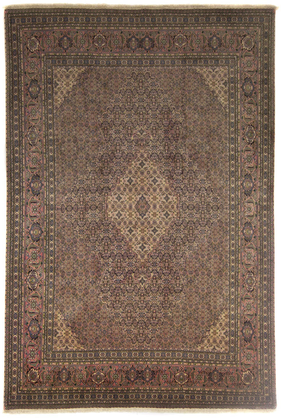 Bild von morgenland Wollteppich »Täbriz Medaillon Marrone chiaro 370 x 259 cm«, rechteckig, 10 mm Höhe, Unikat mit Zertifikat
