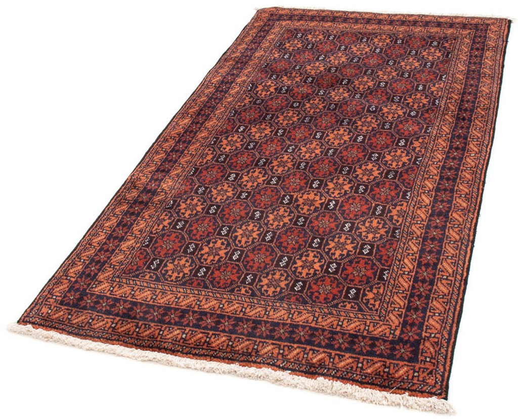 Bild von morgenland Wollteppich "Belutsch Durchgemustert Rosso 165 x 89 cm", rechteckig, 8 mm Höhe, Handgeknüpft