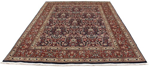 Bild von morgenland Wollteppich »Moud Blumenmuster Nero 270 x 188 cm«, rechteckig, 10 mm Höhe, Unikat mit Zertifikat