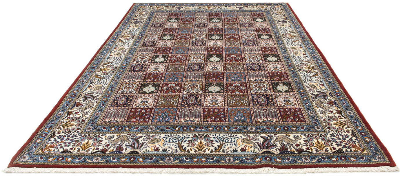 Bild von morgenland Wollteppich »Moud Felder Rosso scuro 302 x 197 cm«, rechteckig, 10 mm Höhe, Unikat mit Zertifikat