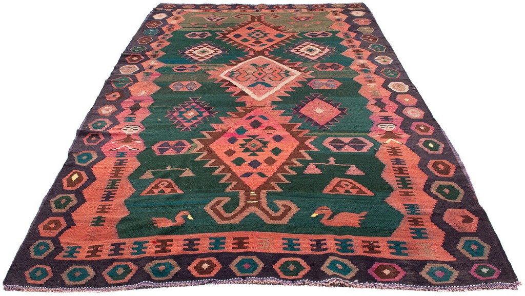 Bild von morgenland Wollteppich "Kelim - Old - 310 x 175 cm - mehrfarbig", rechteckig, 5 mm Höhe, Wohnzimmer, Einzelstück