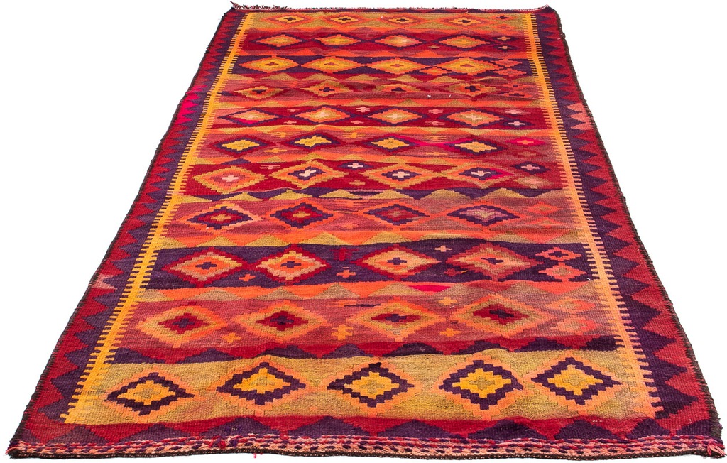 Bild von morgenland Wollteppich "Kelim - Old - 285 x 145 cm - mehrfarbig", rechteckig, 5 mm Höhe, Wohnzimmer, Einzelstück