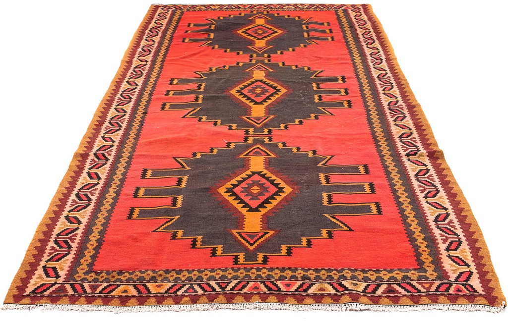 Bild von morgenland Wollteppich "Kelim - Old - 290 x 150 cm - mehrfarbig", rechteckig, 5 mm Höhe, Wohnzimmer, Einzelstück