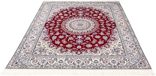 Bild von morgenland Orientteppich Perser - Nain - Premium - 196 x 158 cm - dunkelrot, rechteckig, Höhe: 6 mm, Wohnzimmer, Handgeknüpft, Einzelstück mit Zertifikat