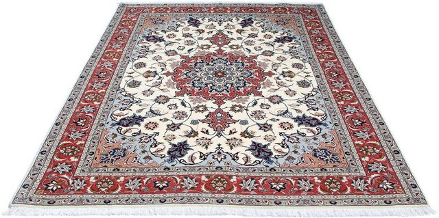 Bild von morgenland Orientteppich Perser - Täbriz - Royal - 205 x 150 cm - beige, rechteckig, Höhe: 7 mm, Wohnzimmer, Handgeknüpft, Einzelstück mit Zertifikat
