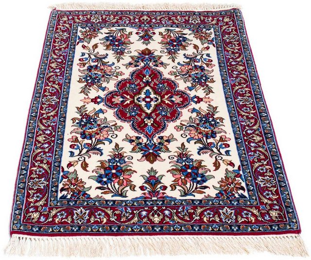 Bild von morgenland Orientteppich "Perser - Isfahan - Premium - 107 x 72 cm - beige", rechteckig, 6 mm Höhe, Wohnzimmer, Handgeknüpft, Einzelstück mit Zertifikat