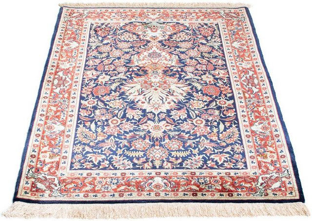 Bild von morgenland Orientteppich Perser - Ghom - 121 x 84 cm - dunkelblau, rechteckig, Höhe: 10 mm, Wohnzimmer, Handgeknüpft, Einzelstück mit Zertifikat