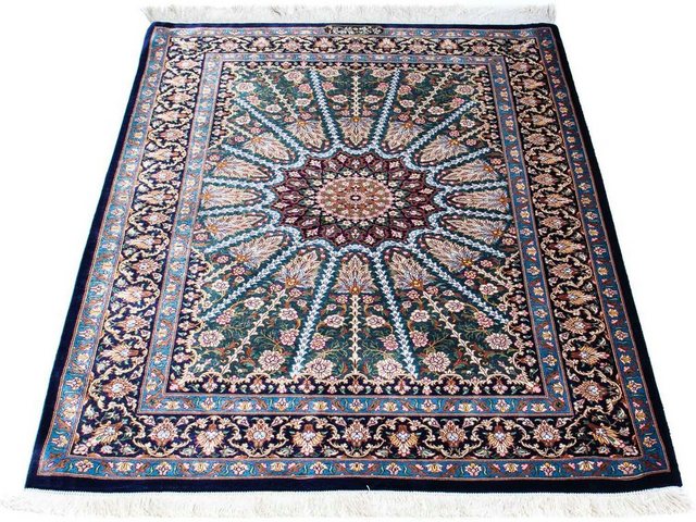 Bild von morgenland Orientteppich "Perser - Ghom - 121 x 81 cm - dunkelblau", rechteckig, 10 mm Höhe, Wohnzimmer, Handgeknüpft, Einzelstück mit Zertifikat