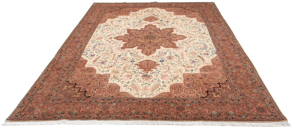 Bild von morgenland Orientteppich "Perser - Täbriz - 313 x 203 cm - braun", rechteckig, 10 mm Höhe, Wohnzimmer, Handgeknüpft, Einzelstück mit Zertifikat