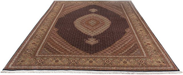 Bild von morgenland Orientteppich »Perser - Täbriz - 338 x 248 cm - hellbraun«, rechteckig, 10 mm Höhe, Wohnzimmer, Handgeknüpft, Einzelstück mit Zertifikat