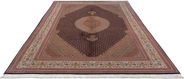 Bild von morgenland Orientteppich »Perser - Täbriz - 350 x 250 cm - hellbraun«, rechteckig, 10 mm Höhe, Wohnzimmer, Handgeknüpft, Einzelstück mit Zertifikat
