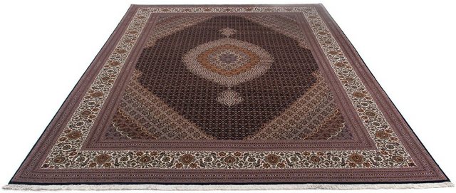 Bild von morgenland Orientteppich »Perser - Täbriz - 340 x 255 cm - dunkelbraun«, rechteckig, 10 mm Höhe, Wohnzimmer, Handgeknüpft, Einzelstück mit Zertifikat
