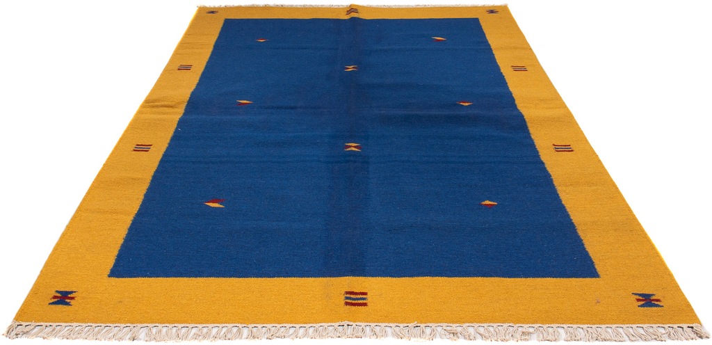 Bild von morgenland Wollteppich "Kelim - Trendy - 240 x 170 cm - dunkelblau", rechteckig, 4 mm Höhe, Wohnzimmer, Einzelstück