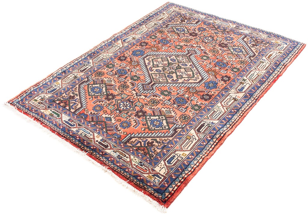 Bild von morgenland Orientteppich "Perser - Nomadic - 143 x 103 cm - rot", rechteckig, 10 mm Höhe, Wohnzimmer, Handgeknüpft, Einzelstück mit Zertifikat