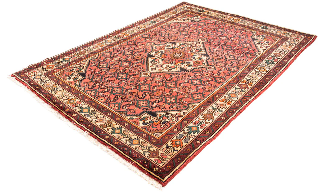 Bild von morgenland Orientteppich "Perser - Nomadic - 210 x 150 cm - rot", rechteckig, 10 mm Höhe, Wohnzimmer, Handgeknüpft, Einzelstück mit Zertifikat