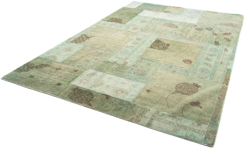 Bild von morgenland Teppich "Patchwork - 292 x 190 cm - mehrfarbig", rechteckig, 7 mm Höhe, Wohnzimmer, Handgeknüpft, Einzelstück mit Zertifikat