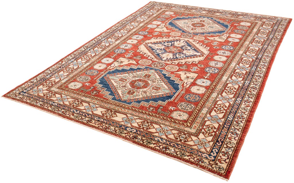 Bild von morgenland Orientteppich "Ziegler - Kazak - 242 x 167 cm - dunkelrot", rechteckig, 6 mm Höhe, Wohnzimmer, Handgeknüpft, Einzelstück mit Zertifikat