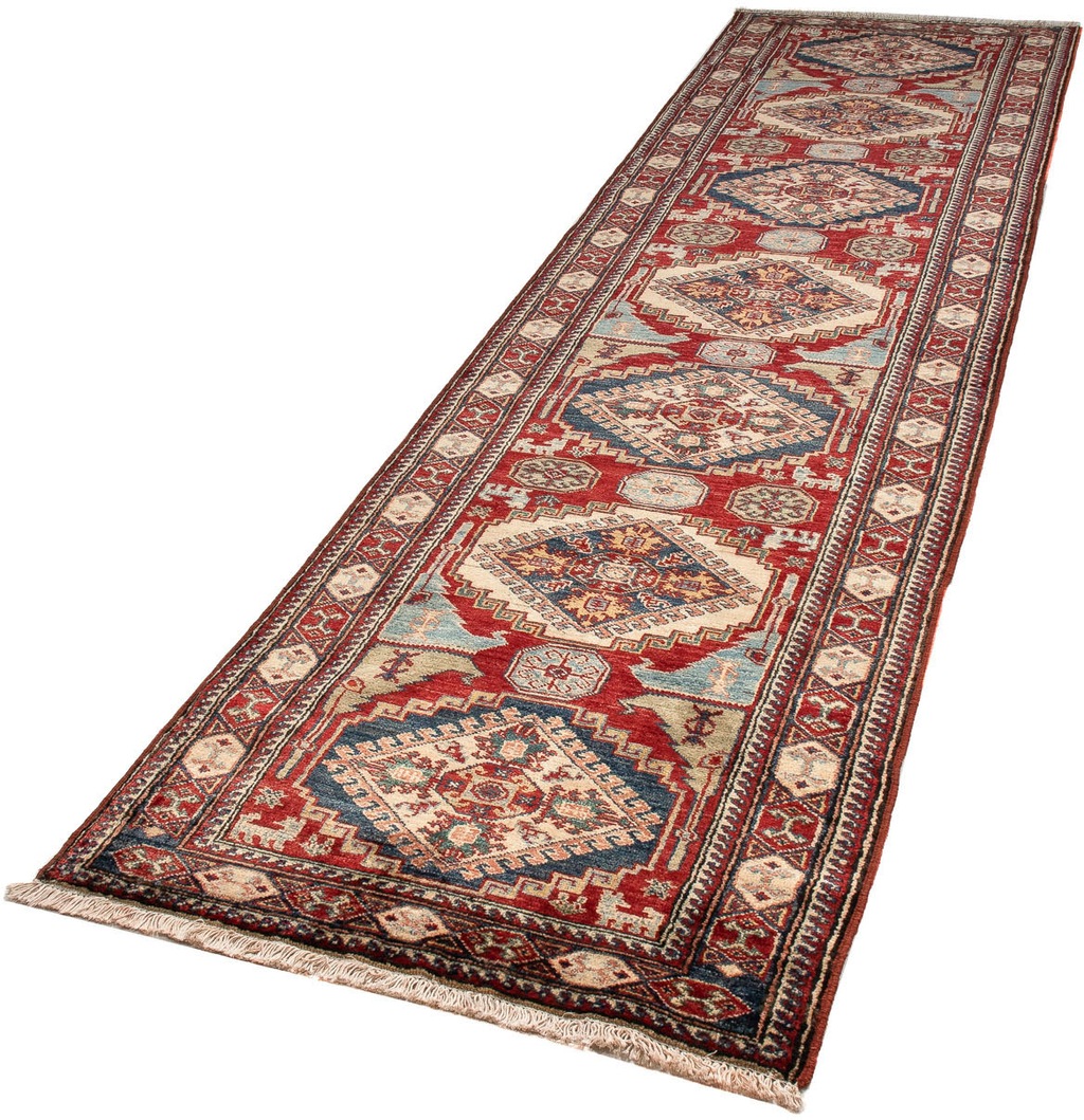 Bild von morgenland Orientteppich "Ziegler - Kazak - 300 x 76 cm - dunkelrot", rechteckig, 6 mm Höhe, Wohnzimmer, Handgeknüpft, Einzelstück mit Zertifikat