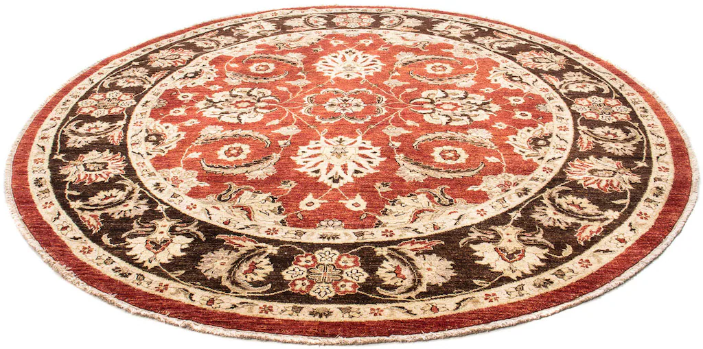 Bild von morgenland Orientteppich "Ziegler rund - 248 x 239 cm - dunkelrot", rund, 6 mm Höhe, Wohnzimmer, Handgeknüpft, Einzelstück mit Zertifikat